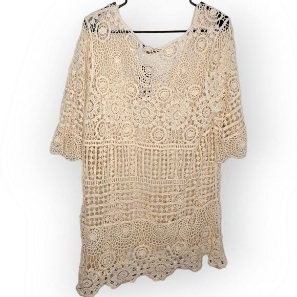Ana & Rose Women's Crochet Tunic Top size Small - Picture 4 of 8